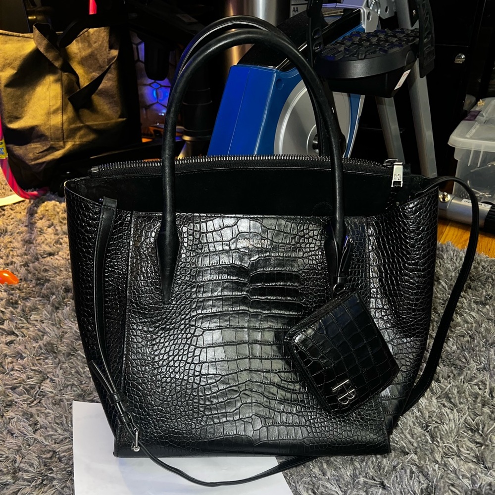 Henri Bendel Black Snakeskin Handbag/Crossbody